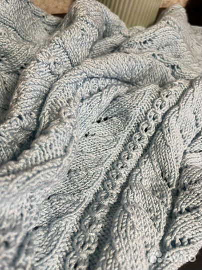 Плед вязаный ручная работа