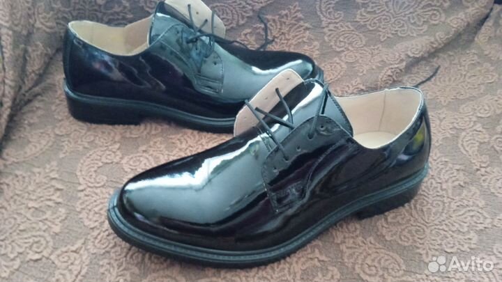 Полуботинки для военнослужащих лакированные