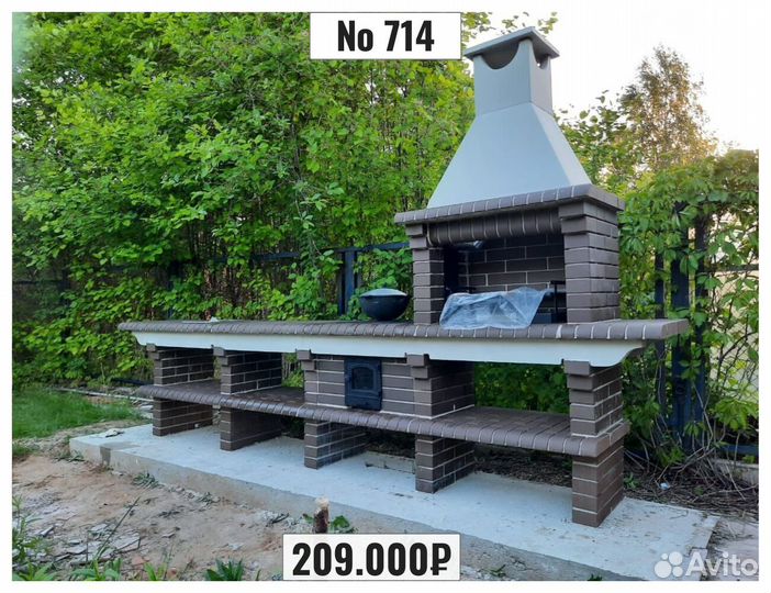 Печи барбекю из кирпича / Барбекю комплексы