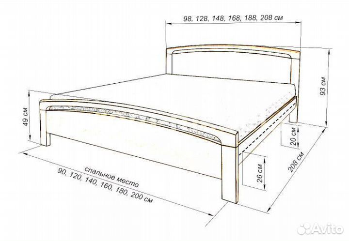 Кровать односпальная