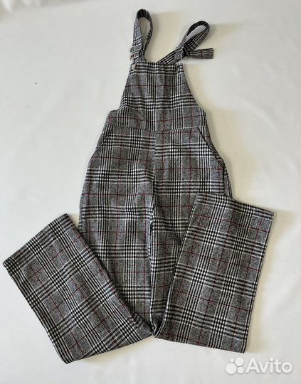 Комбинезон в клетку тёплый