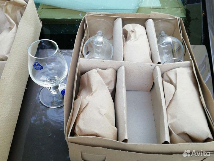 Фужеры новые Гусь Хрустальный стекло