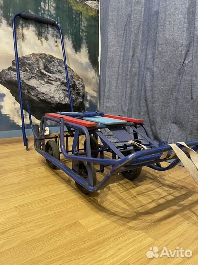 Детские санки с большими колесами