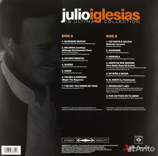 Iglesias, Julio - His Ultimate Collection (LP)