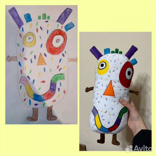 Создание плюшевых игрушек из рисунков детей