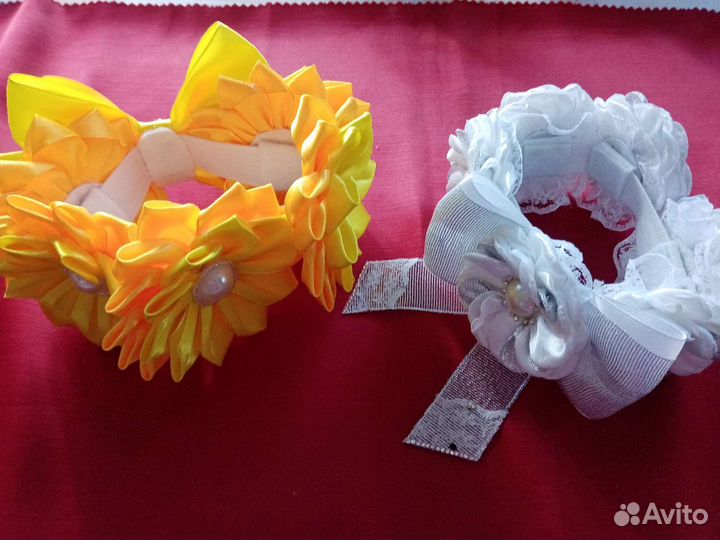 Ленты в косы, резиночки на гульку