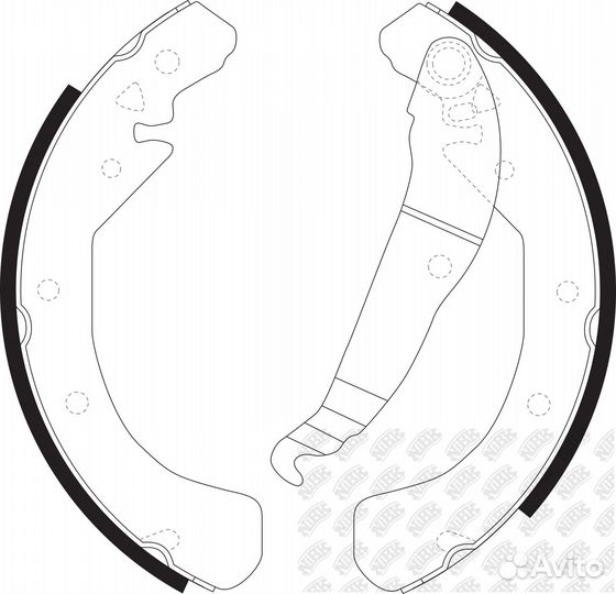 К-т торм. колодок Re бараб. OP Astra -02, Vectra B