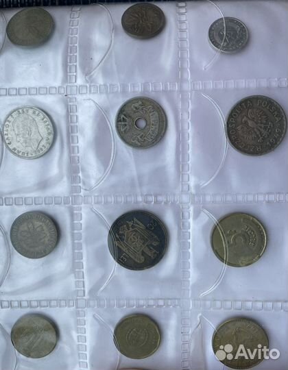 Коллекция монет в альбоме