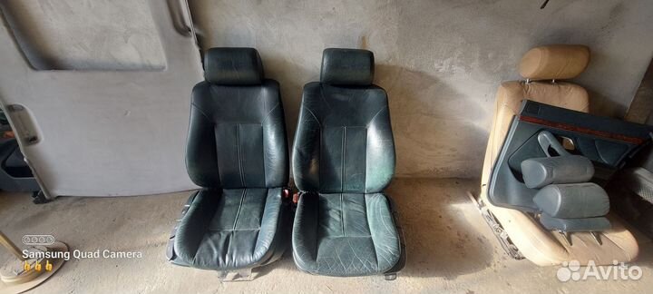 Сидения bmw 5 e39 зелёная кожа
