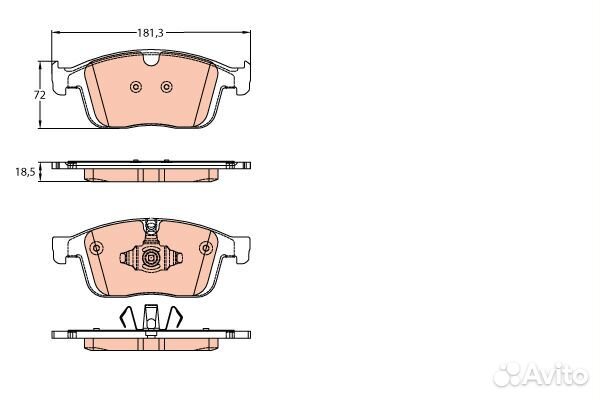Колодки тормозные volvo XC60 08- передние