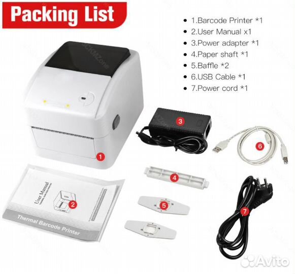 Термопринтер XPrinter XP-420B-USB+Lan