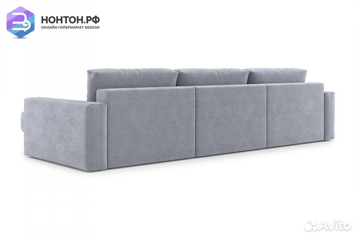 Диван п-образный тик-так Монарх М1О2 серый