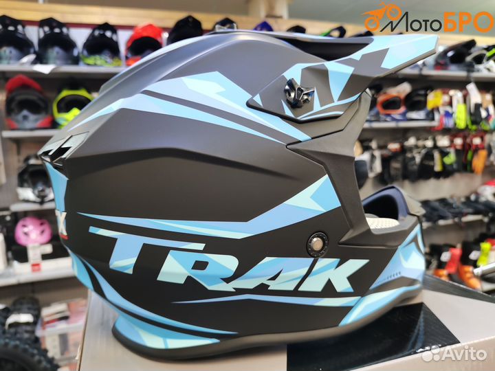 Шлем мото кроссовый GTX 633 black/blue