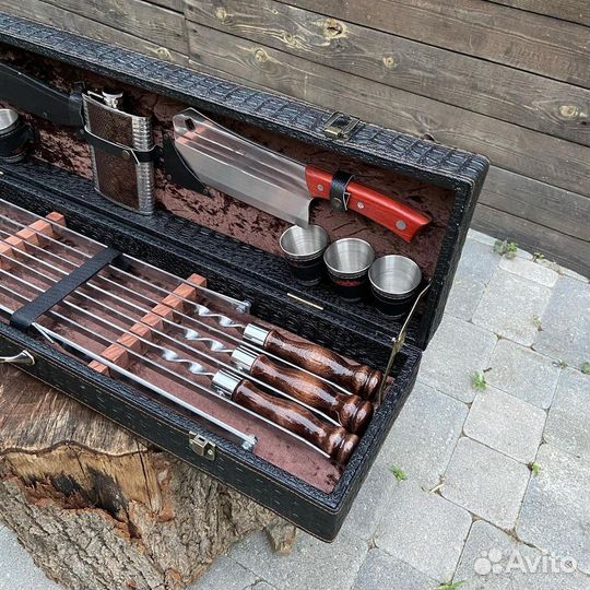 Подарочный шашлычный набор для пикника опт/роз