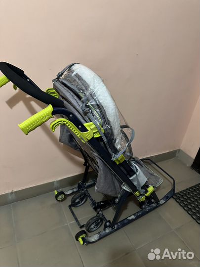 Санки на колесах складные