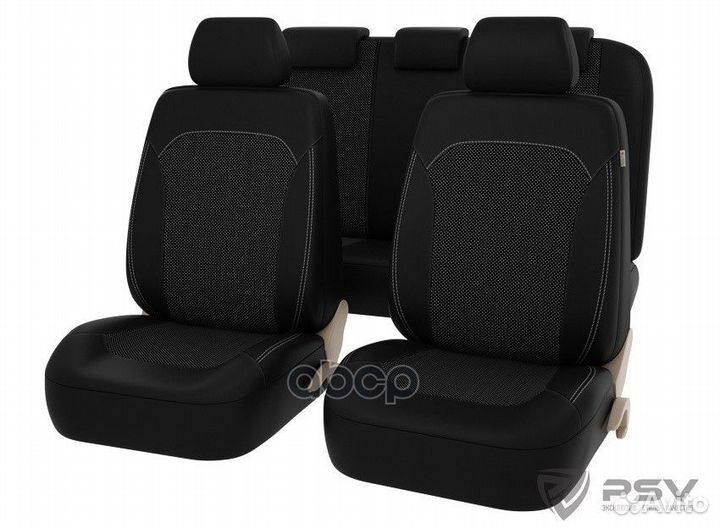Чехлы автомобильные универсальные эко-кожа/жакк