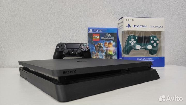 Sony PS4 Slim 2 геймпада 89 игр в комплекте