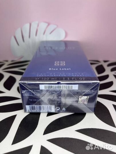 Духи Givenchy Pour Homme Blue Label(Евро качество)