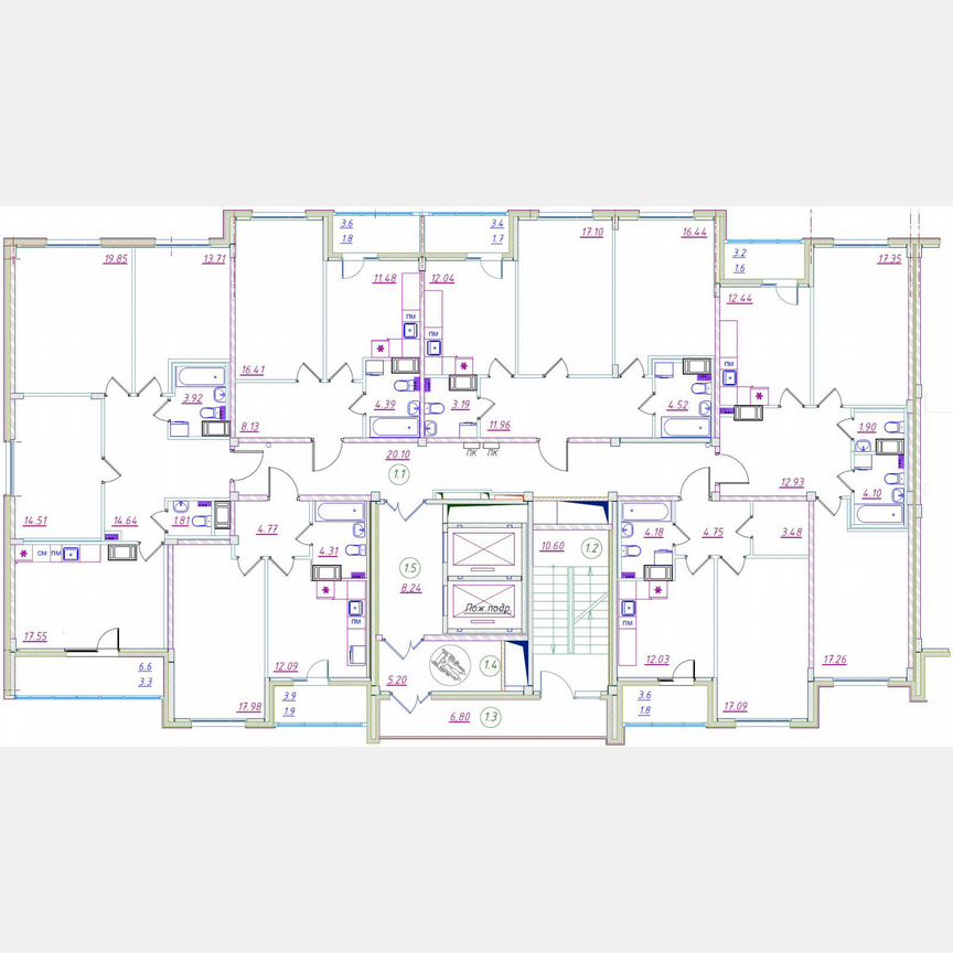 2-к. квартира, 67 м², 8/12 эт.