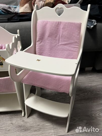 Детский набор мебели для кукол из дерева