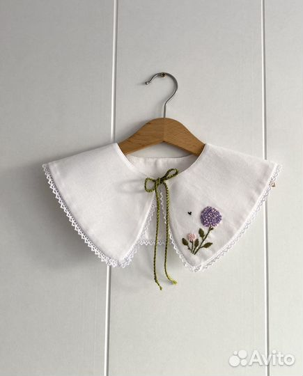 Воротник для девочки с вышивкой