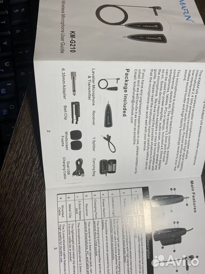 Беспроводной Петличный микрофон kimafun km-g210