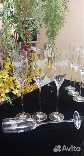 Бокалы, фужеры, рюмки. Стекло, хрусталь