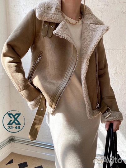 Дубленка женская S