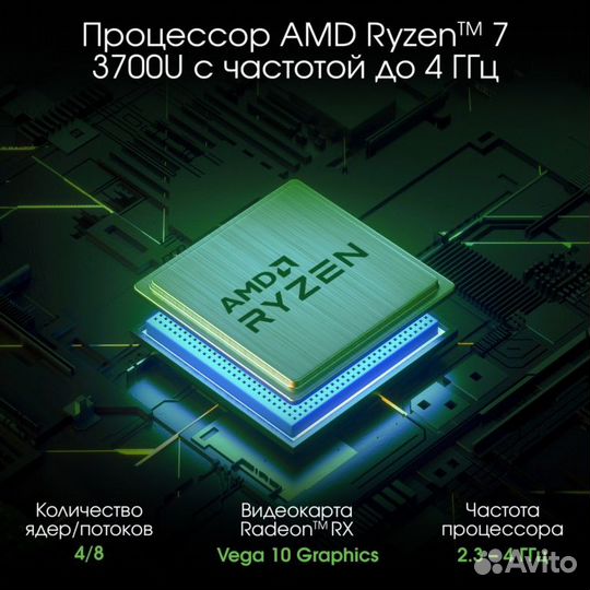 Ноутбук Digma Pro Sprint M Ryzen 7 3700U 8Gb SSD25