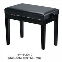 HY-PJ010-gloss-black Банкетка, черная, искусственн
