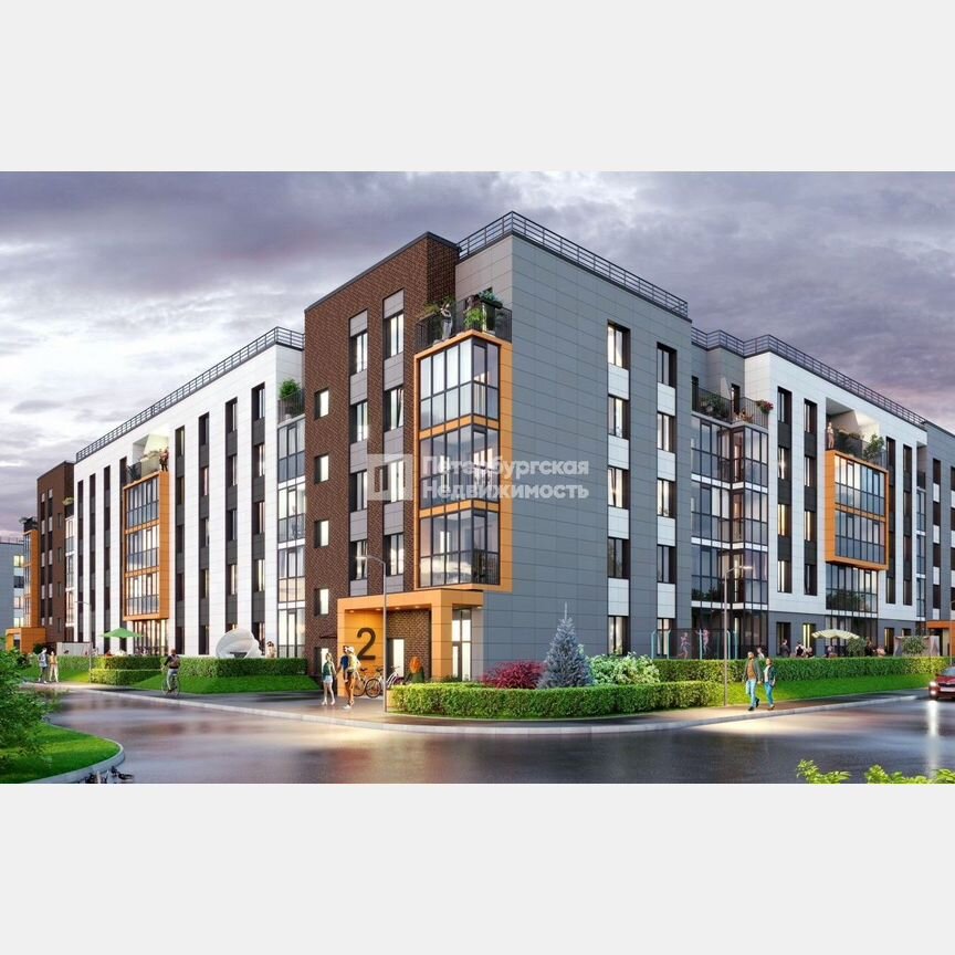 2-к. квартира, 53,6 м², 4/5 эт.