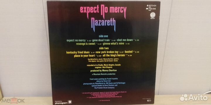 Nazareth-Expect No Mercy1977 оригинальный голландс