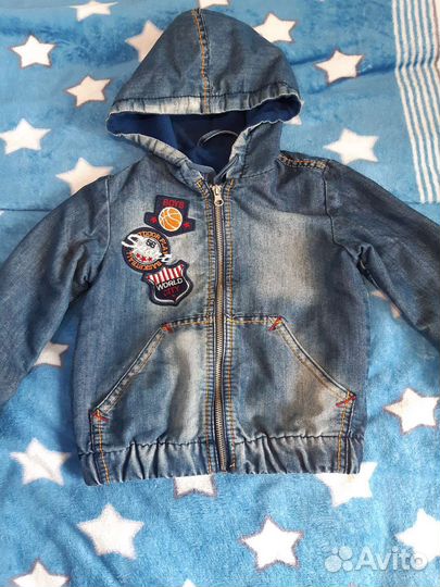 Джинсовая курточка на мальчика р.104