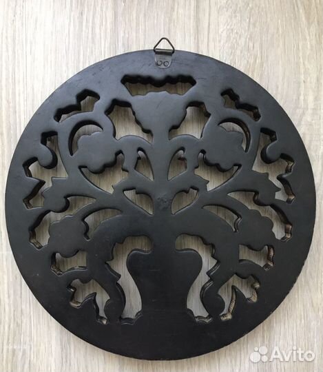 Деревянное панно-ключница настенная Индия