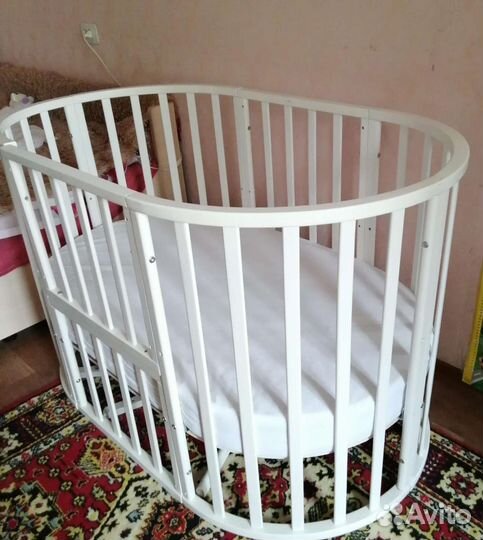 Кроватка-трансформер с матрасом