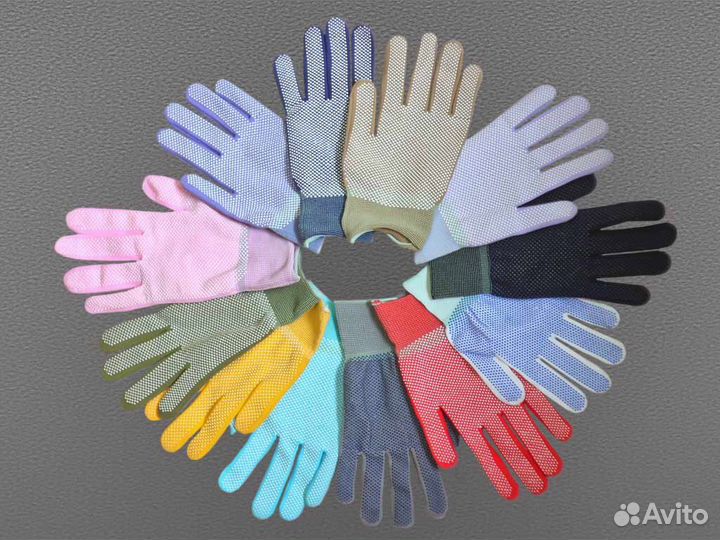 Перчатки нейлоновые (Точка) Китай и Корея новые
