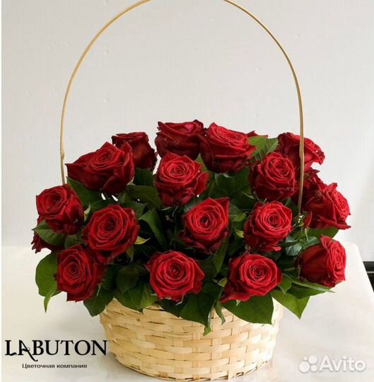 Цветы.Корзина Из Роз.Доставка в Красноярск