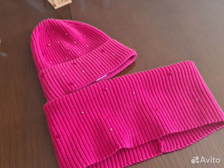 Комплект (шапка + шарф) р.L (54-58) демис