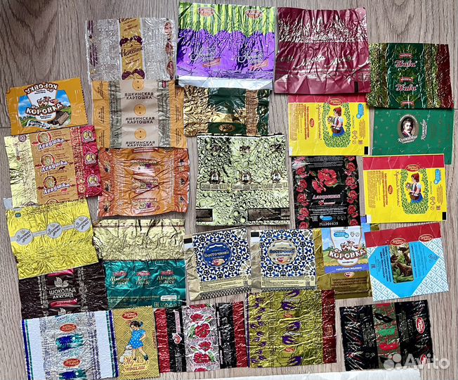 Коллекция оберток, фантиков от конфет