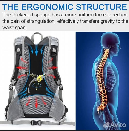 Рюкзак туристический, спортивный 25л outdoor