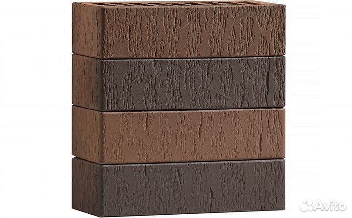 Кирпич облицовочный volgabrick №82 флэш рустированный