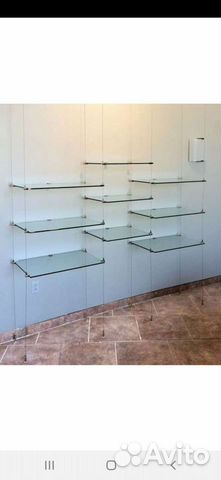 Стеклянная полка 2шт