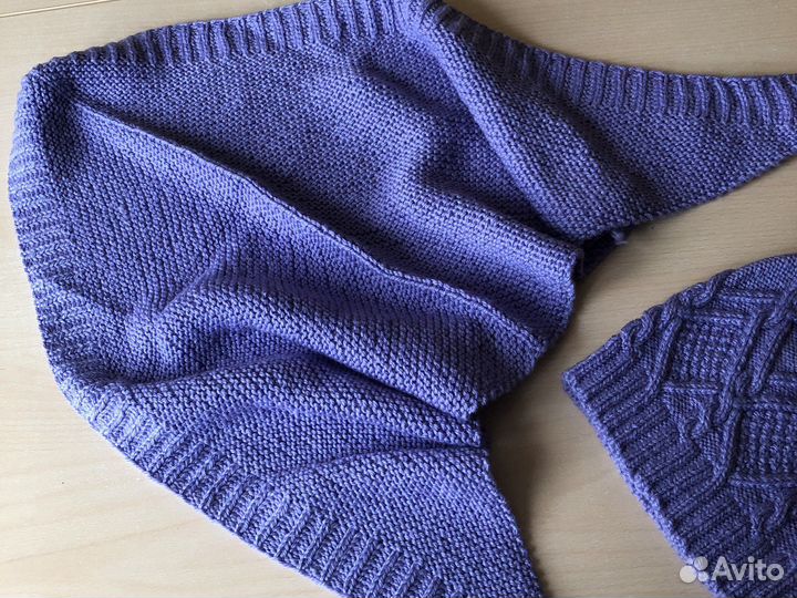 Комплект бактус и шапка женские