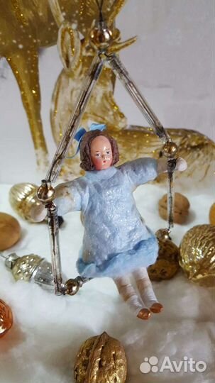 Ватные елочные игрушки