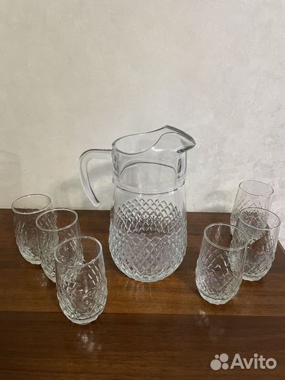 Кувшин и 6 стаканов стекло