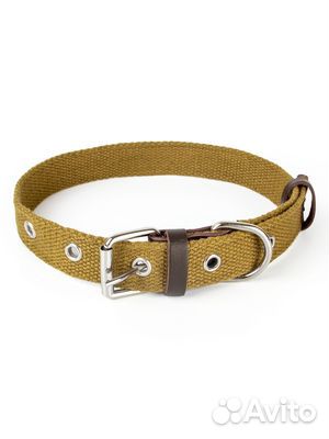 Зооник Ошейник брезент 25мм (42-56см) зеленый 1017
