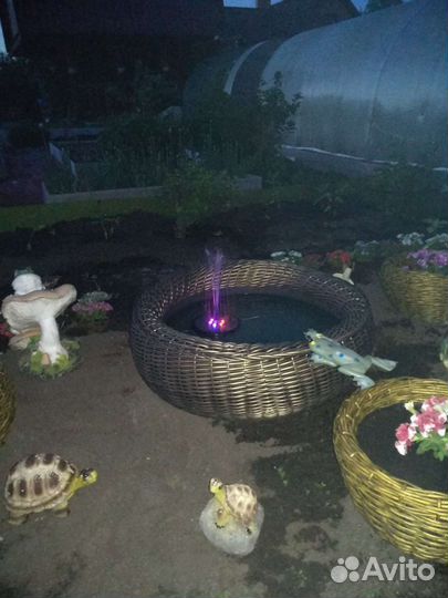 Пруд садовый из ротанга