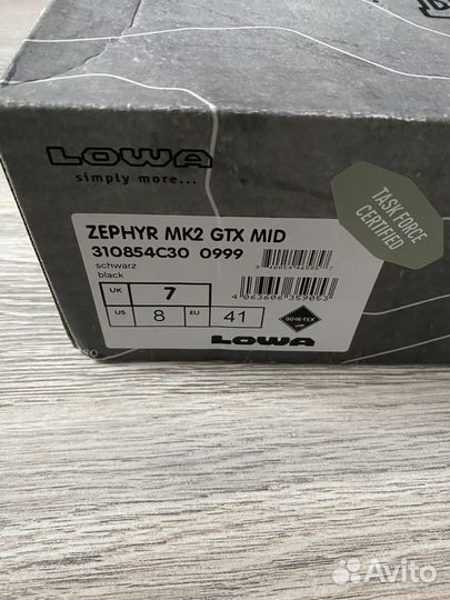Ботинки Lowa zephyr MK2 GTX MID (размер 41)