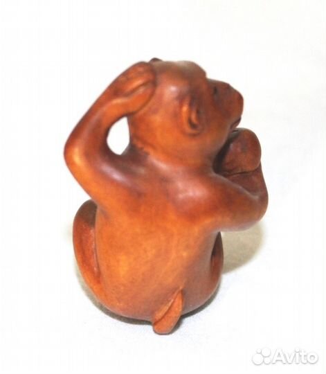 Статуэтка Обезьяна - Нэцкэ из Дерева Самшит ru*87