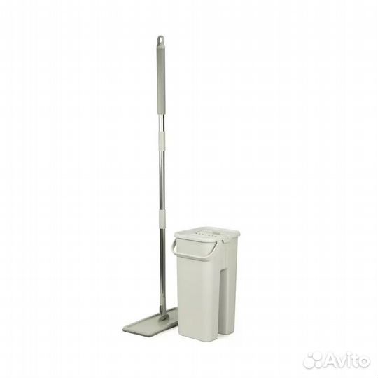 Швабра с отжимом и двухкамерным ведром новая
